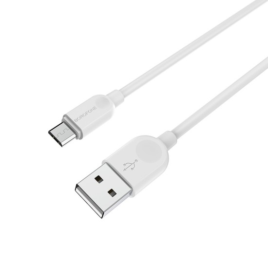 Cablu de date Borofone BX14 Micro USB 2m alb
