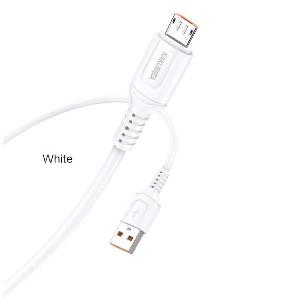 Cablu date, Kakusiga KSC-805,  2.4A Micro USB, 1 M, Alb, Negru