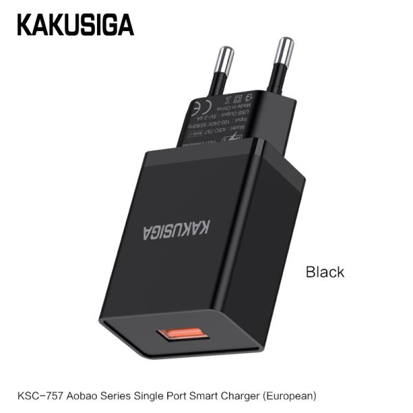 Incarcator KAKUSIGA KSC-757 USB 2.4A (Negru/Alb)