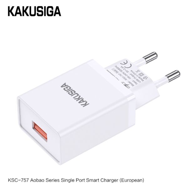 Incarcator KAKUSIGA KSC-757 USB 2.4A (Negru/Alb)