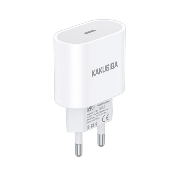 Incarcator de Retea, KAKU® KSC-1223, Type-C universal, cu incarcare rapida PD20W, Alb, Blister