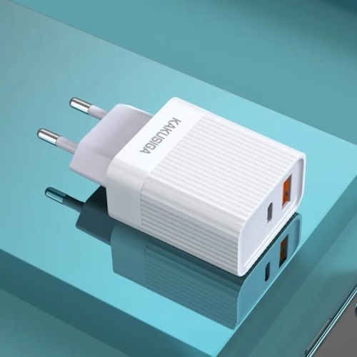 Incarcator retea, KAKU® KSC-501, PD25W+QC3.0, (1xUSB+1xUSB-C) 3A, Incarcare Rapidă, Alb, Blister