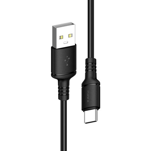 Cablu Date si Incarcare, Kakusiga, (KSC-419) -  USB-A la USB-C, 18W, 2.4A, 1m, BLACK